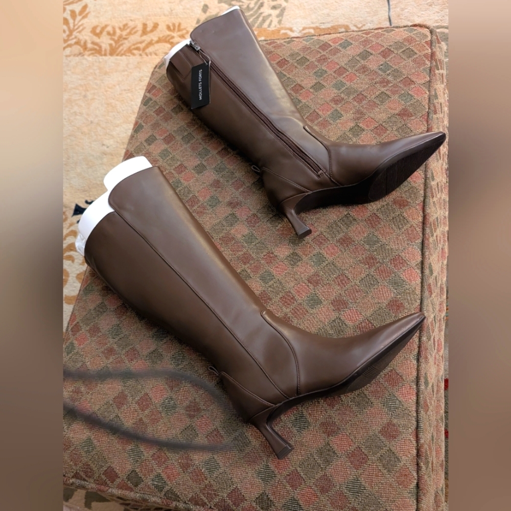 Naturalizer Deesha Wide-Calf Brown Leather Size 6M